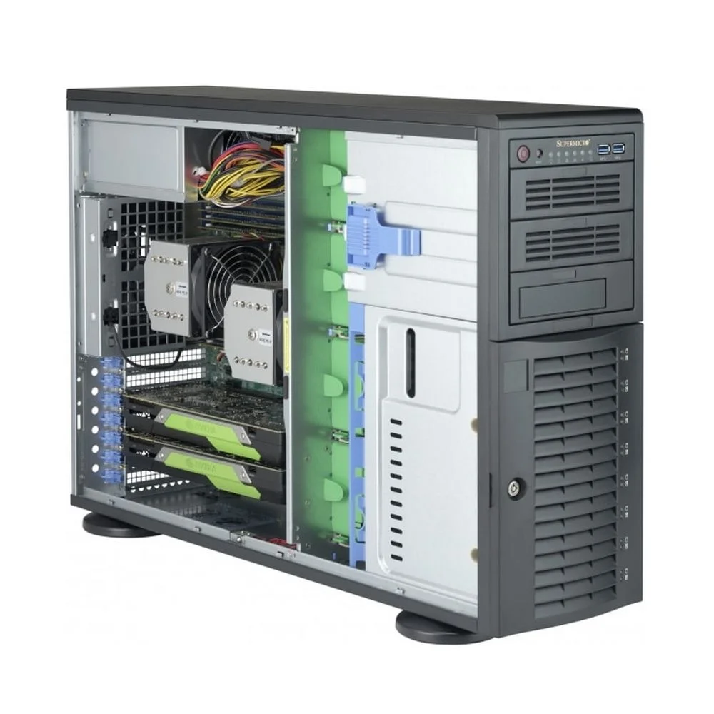 Корпус SuperMicro CSE-743AC-1K26B-SQ 8x 3.5"/2.5" SAS3/SATA3 Backplane for Hot-Swappable Drives,Whisper-Quiet (<27dB),Front HDD Door Lock & Side Panel Intrusion Switch,Front I/O Ports: 2x USB 3.0,2x 8cm PWM Fans & 1x 9cm Rear PWM Fan