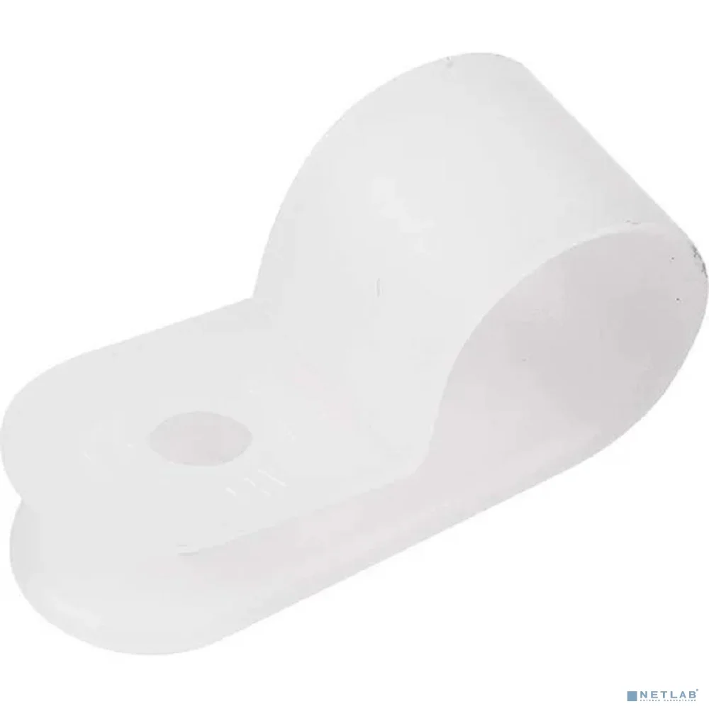 Rexant (07-4406) Скоба под винт 6мм, белая (50 шт/уп)