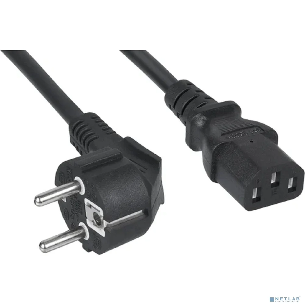 Cabeus PC-186-VDE-1.0-3M Кабель питания компьютера (Schuko+C13) (3x1.0), 3 м