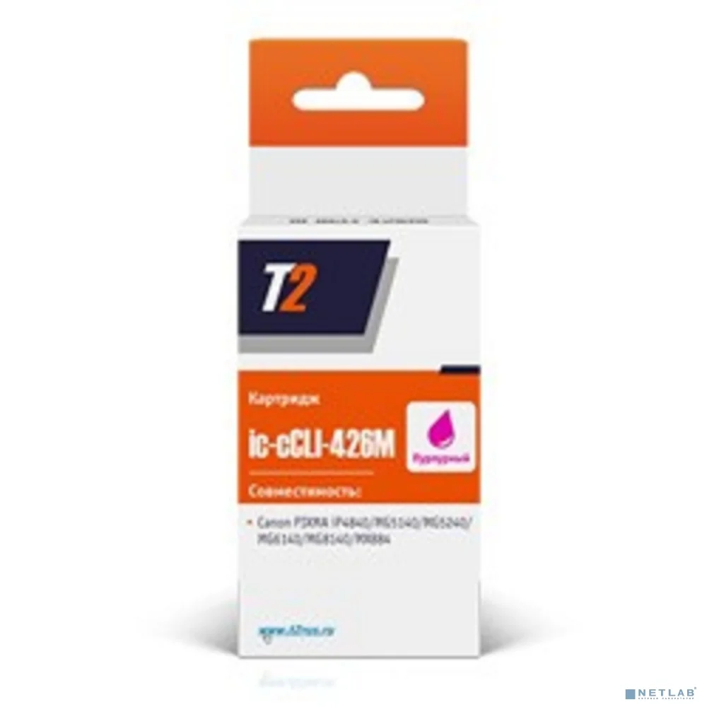T2 CLI-426M Картридж (IC-CCLI-426M) для Canon Pixma iP4840/iP4940/MG5140/MG5240 пурпурный с чипом