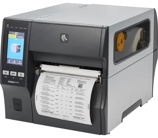 Принтер этикеток промышленный Zebra ZT421, 6 ", 300 dpi, Serial, USB, Ethernet, BT, USB Host, цветной сенсорный дисплей, намотчик