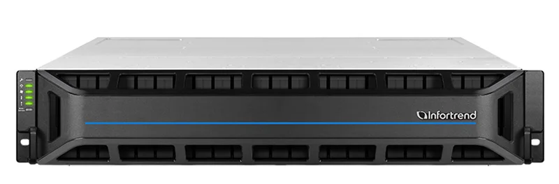 Система хранения данных Infortrend EonStor GS 3000 Gen2 2U/25bay Dual controller, 4x12Gb/s SAS+8x10GbE(SFP+)+4x host board,4x4GB,2x(PSU+FAN),2x(SuperCap.+Flash),25xdrivetrays,1xrRackKit.1YW (GS 3025R2CBF-D)