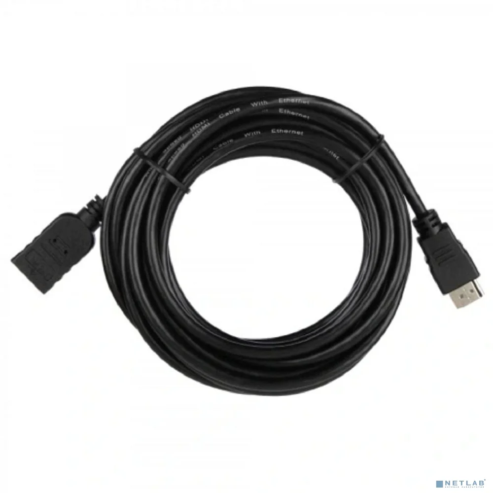 Кабель ACD-DHHF1-50B |ACD-DHHF1-50B| HDMI 1.4, Golden Plated,19m/19f, HDMI extension, Черный, 5м |ACD-DHHF1-50B| (74229)