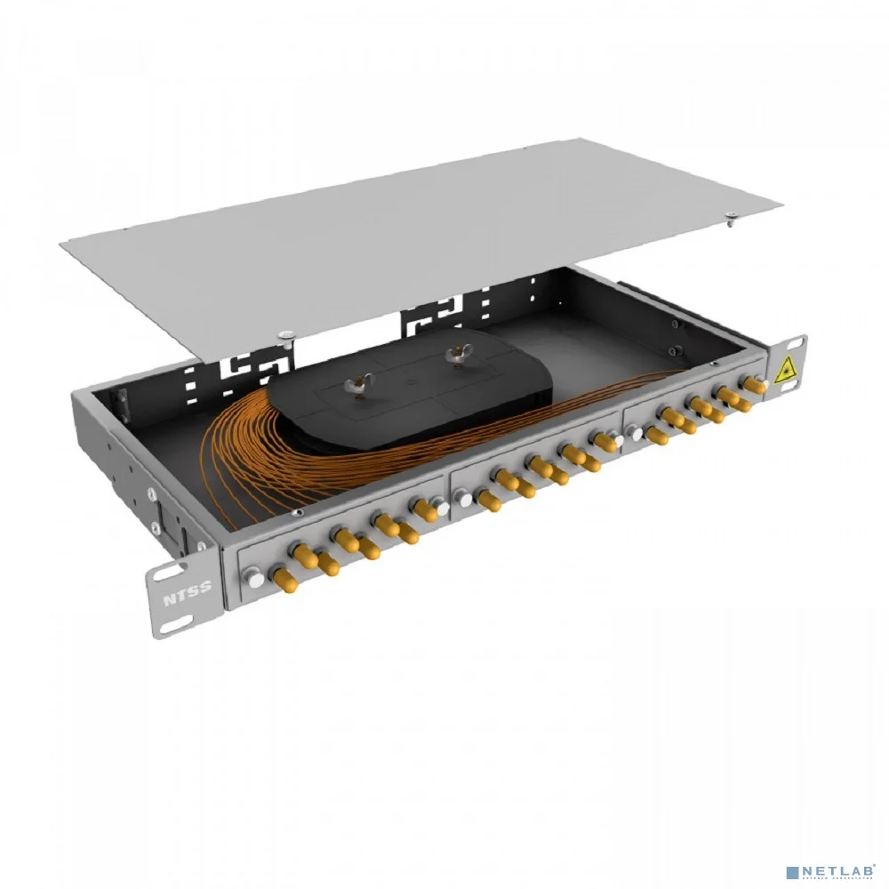 NTSS Кросс 19" NTSS PREMIUM, предсобранный 1U, 4 порта ST/UPC, 62,5/125 мкм, (сплайс, пигтейлы, кдзс, планки, адаптеры) NTSS-RFOB-PM-1U-4-ST/U-62.5-SP1.5G2A
