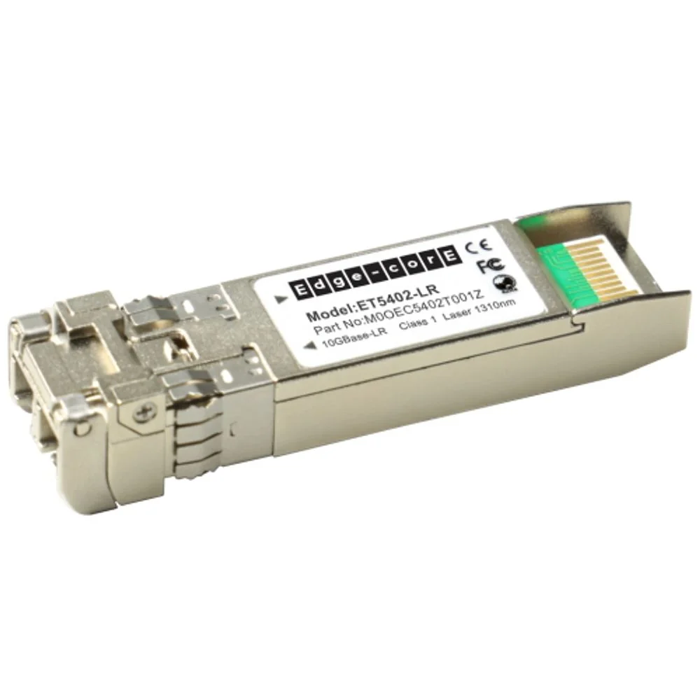 Трансивер Edge-corE 10G SFP+ Transceiver, 1310nm Singlemode, 802.3ae 10GBASE-LR compliance, 10Km, LC duplex, compatible with all Edge-Core SFP+ series switches Edge-corE ET5402-LR